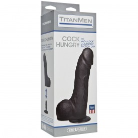 Черный фаллоимитатор на присоске Cock Hungry - 26,7 см.